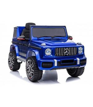 Mercedes G63, 12V, azul pintado, RC, 1 plaza, 1-5 años, asiento cuero INDA630-LE-3901